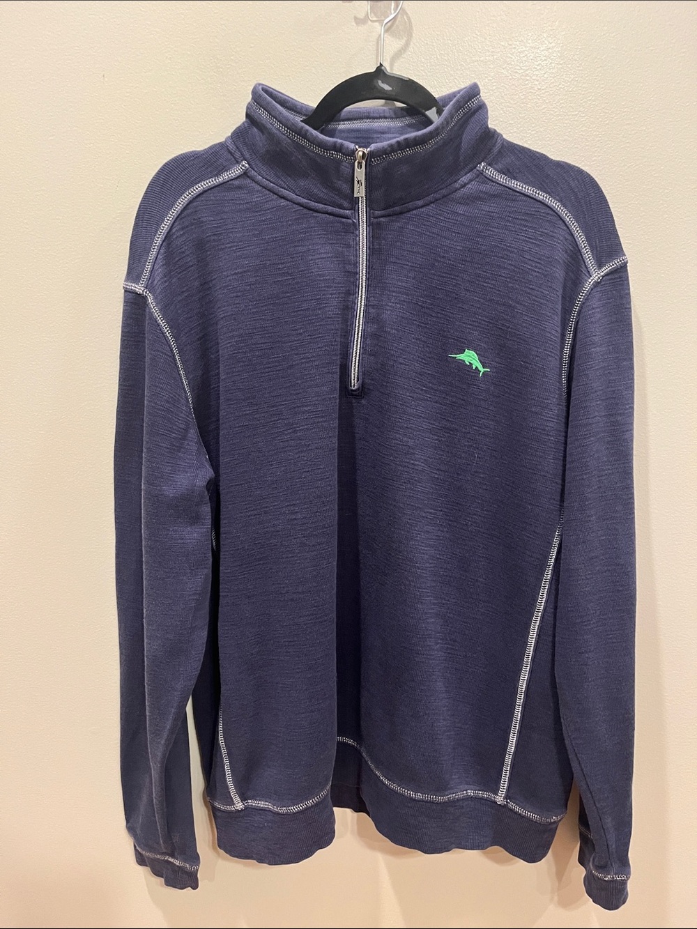 Tommy Bahama Men's Blue Tobago Bay Half Zip Pullover